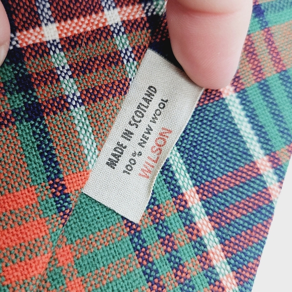 WILSON | 100% new wool vintage Scottish plaid neck tie - Picture 5 of 5